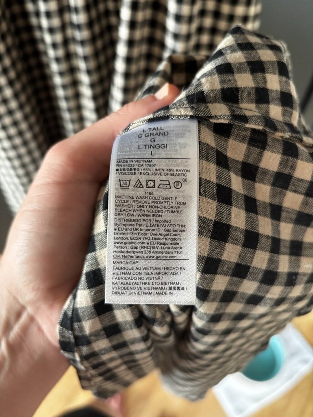 Gap Linen Gingham Midi Dress - Picture 5 of 6